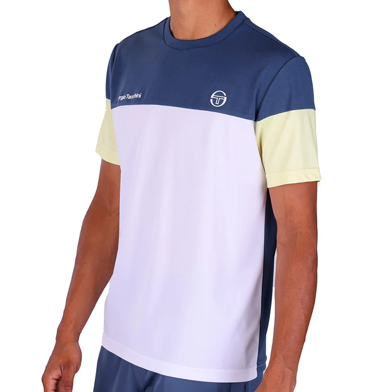 Prave T-Shirt Herren - blaugrau, weiß
