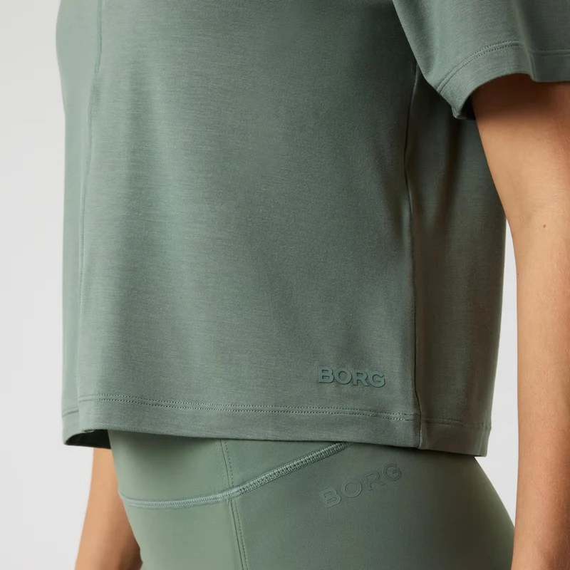 Studio Soft Cropped T-Shirt Damen - salbei