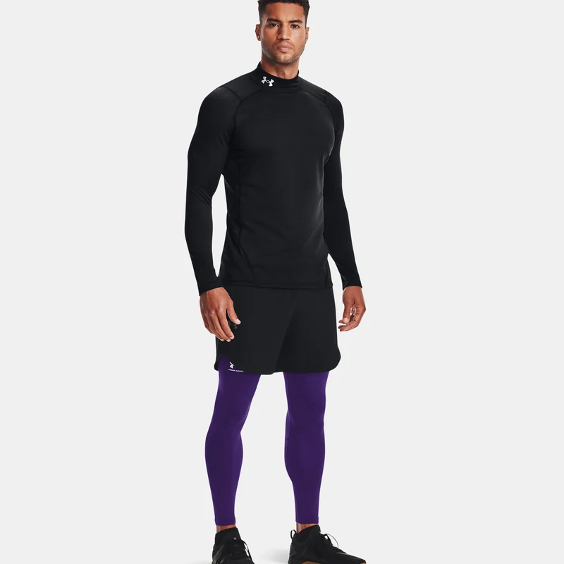 Coldgear Fitted Crew Longsleeve Herren - schwarz,