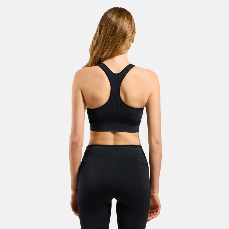Seamless High Sport Sport-BH Damen - schwarz