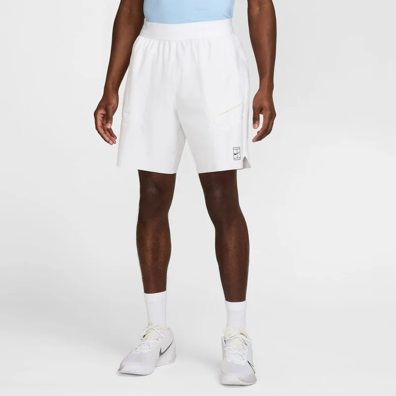 Court Dri-Fit Advantage 8in Shorts Herren-Weiß,Schwarz