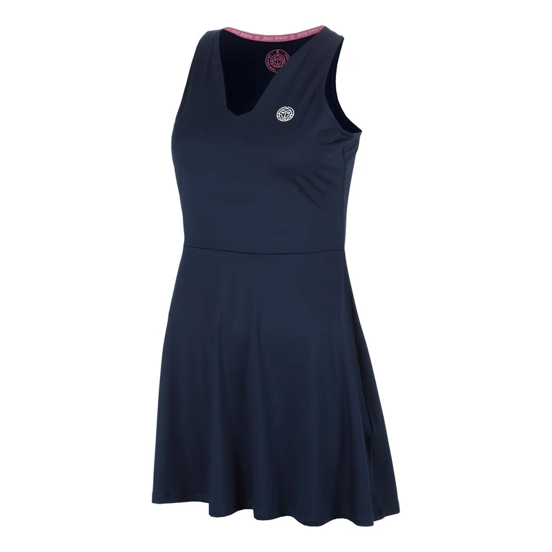 Crew V-Neck Kleid Damen-dunkelblau