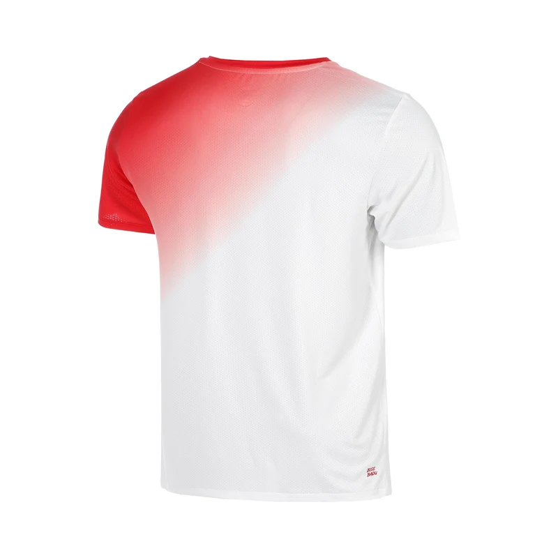 Crew Fade T-Shirt Jungen-rot, weiß