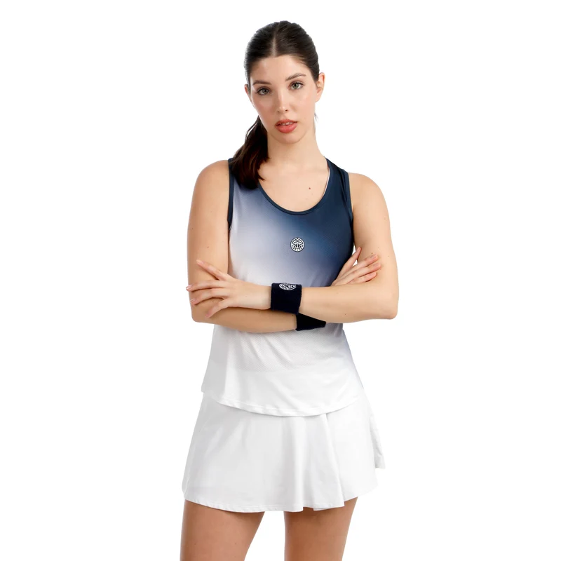 Crew Racerback Tank-Top Damen-dunkelblau, weiß