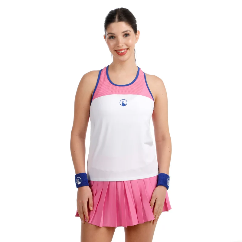 Love Pleated Rock Damen - pink, weiß