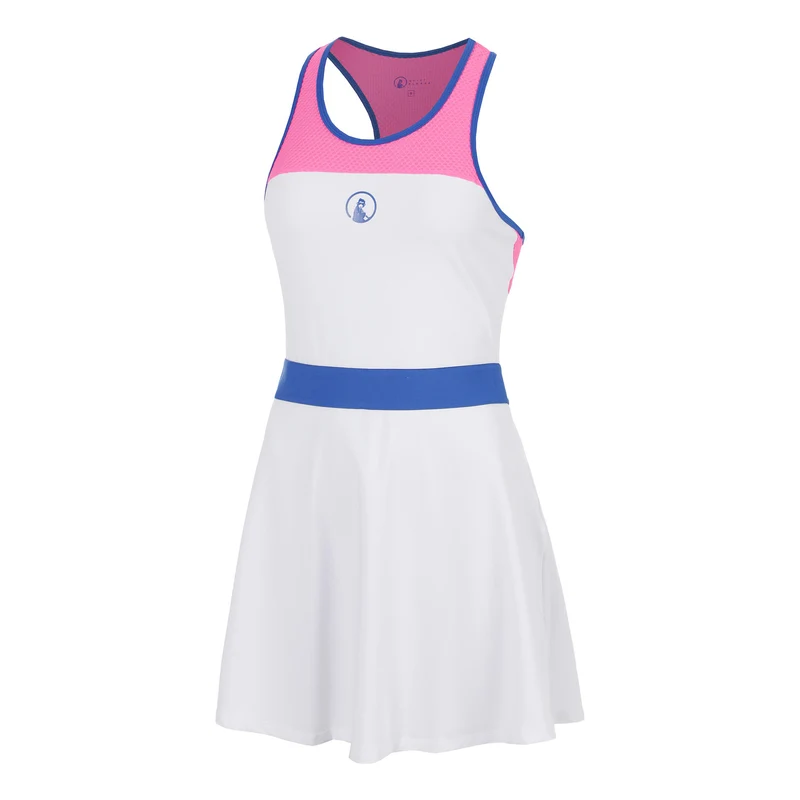 Racerback Kleid Damen - weiß, blau