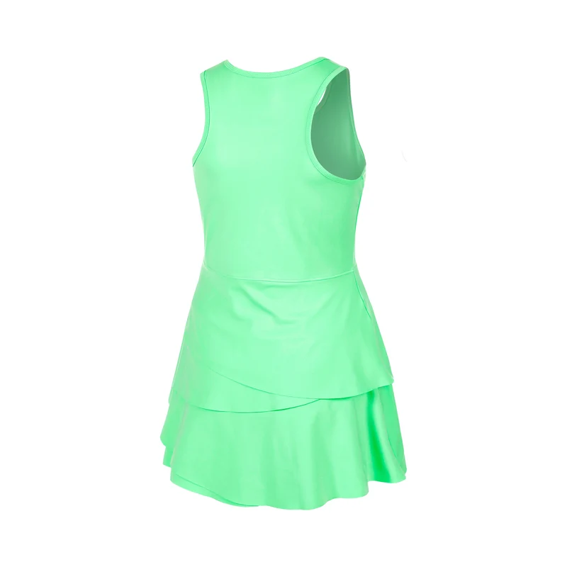 Joy Flounce Kleid Mädchen - grün, weiß