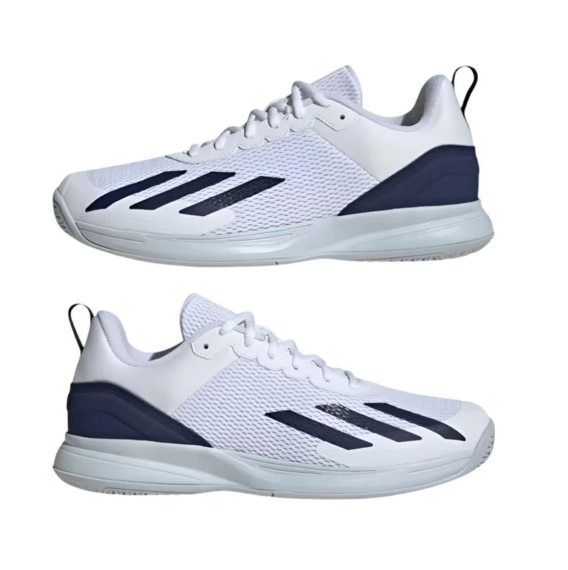 Adidas Courtflash Speed Padel Shoes (Cloud White/Dark Blue/Halo Blue)