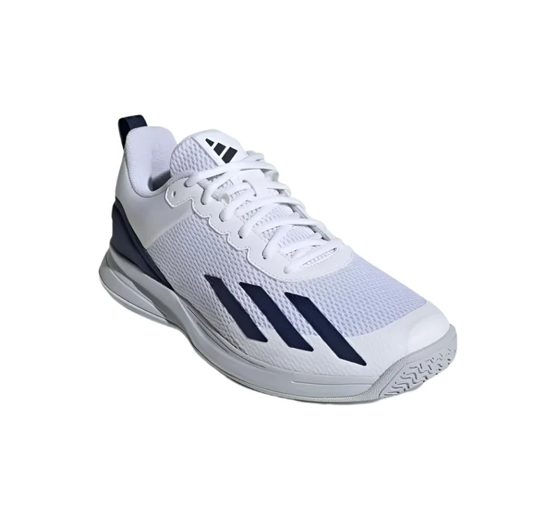 Adidas Courtflash Speed Padel Shoes (Cloud White/Dark Blue/Halo Blue)