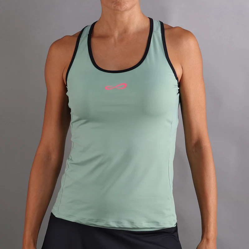 Mile Tank-Top Damen-Grün,Dunkelblau