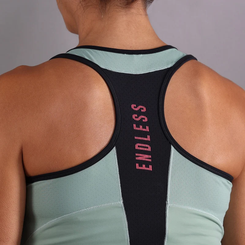 Mile Tank-Top Damen-Grün,Dunkelblau