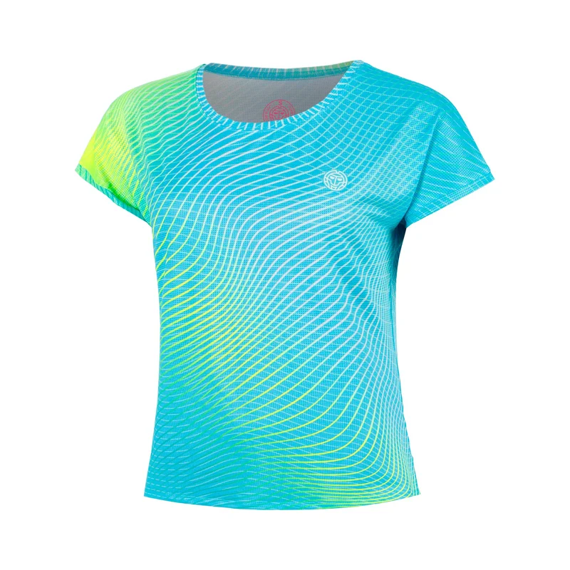 Out of Control T-Shirt Mädchen-blau, neongelb