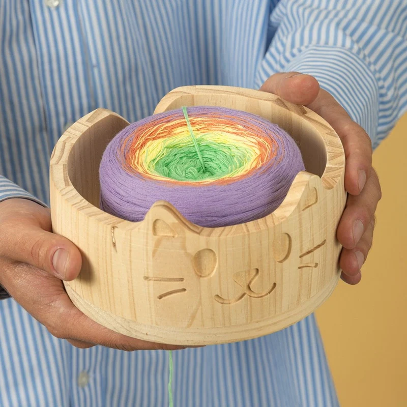 Garnschale aus Holz - Katza