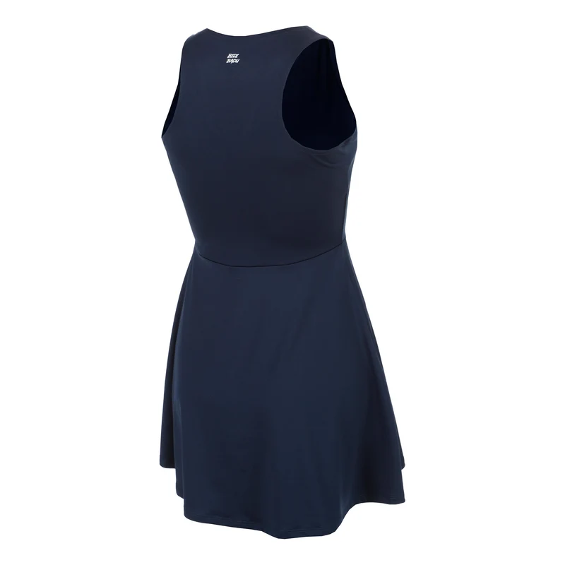 Crew V-Neck Kleid Damen-dunkelblau