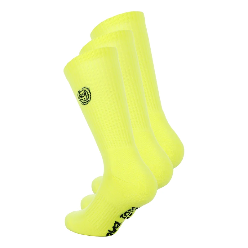 Crew Performance Tennis Socks 3 Pack -neon yellow