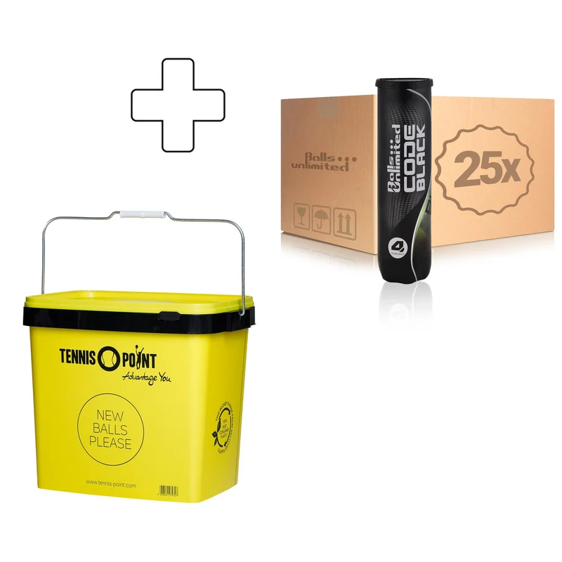 25x 4er Dose Code Black plus Balleimer