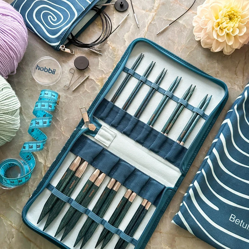 Betula austauschbares Rundstricknadel-Set Deluxe – Cerulean