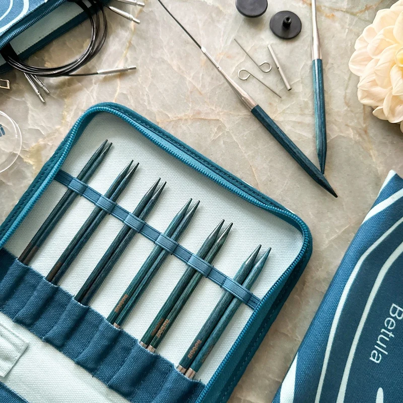 Betula austauschbares Rundstricknadel-Set Deluxe – Cerulean