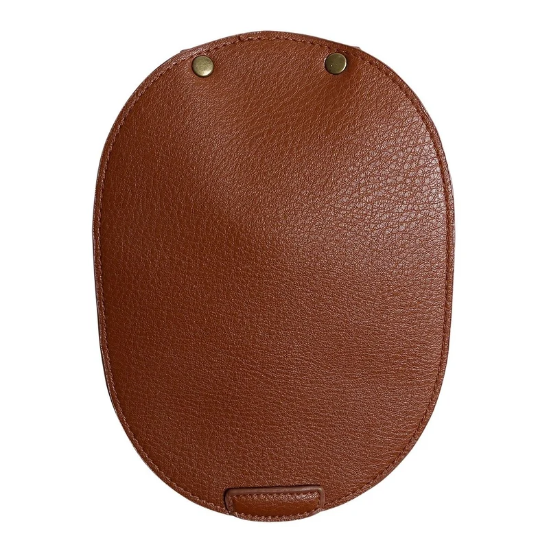 Taschenklappe für Metallverschluss - Braun/Bronze