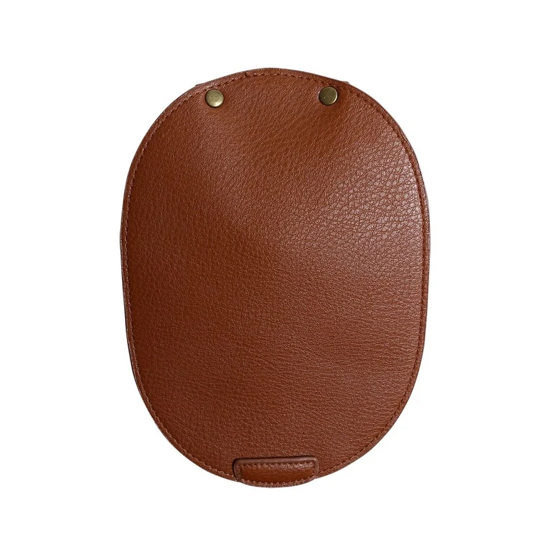 Taschenklappe für Metallverschluss - Braun/Bronze