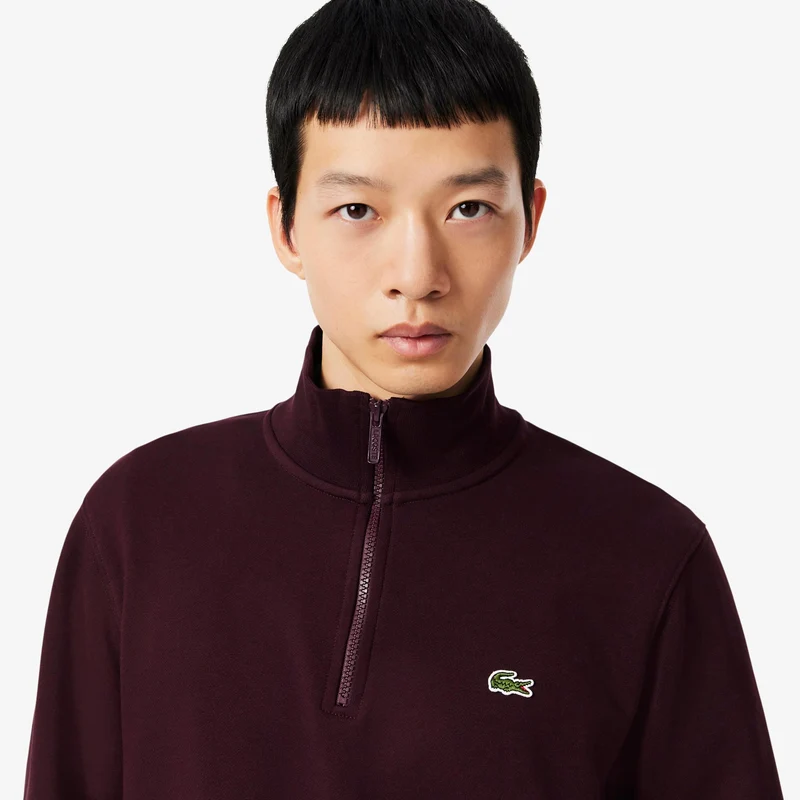 High Neck Sweatshirt Herren - dunkelrot