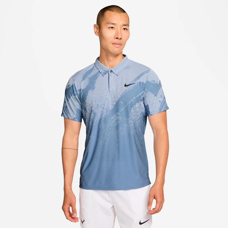 Jannik Sinner Court Dri-Fit Advantage Slam Polo Herren - petrol, hellblau