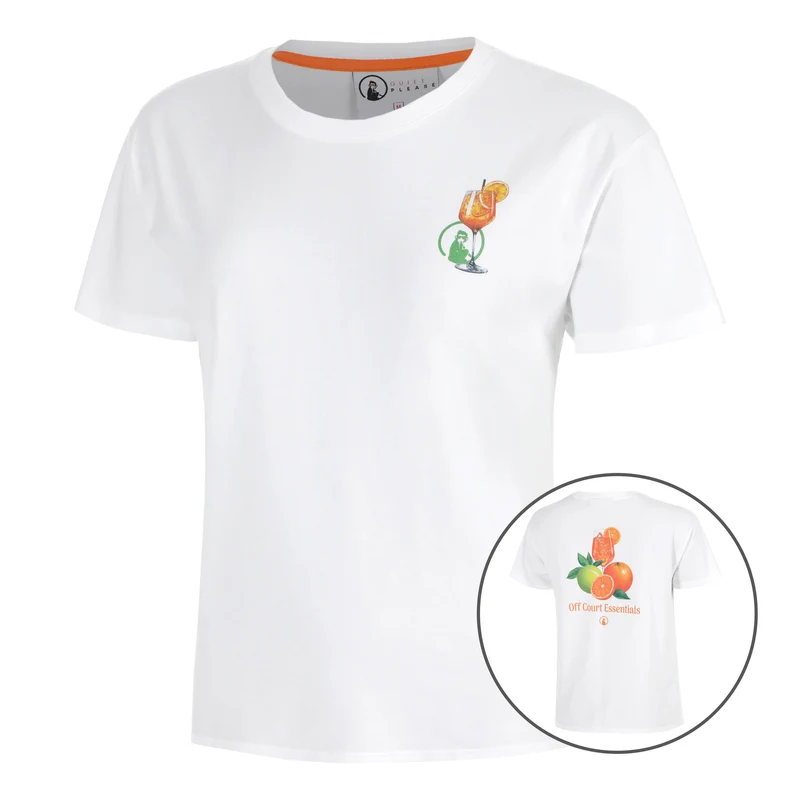 Joy Off Court Essentials T-Shirt Damen-weiß, grün