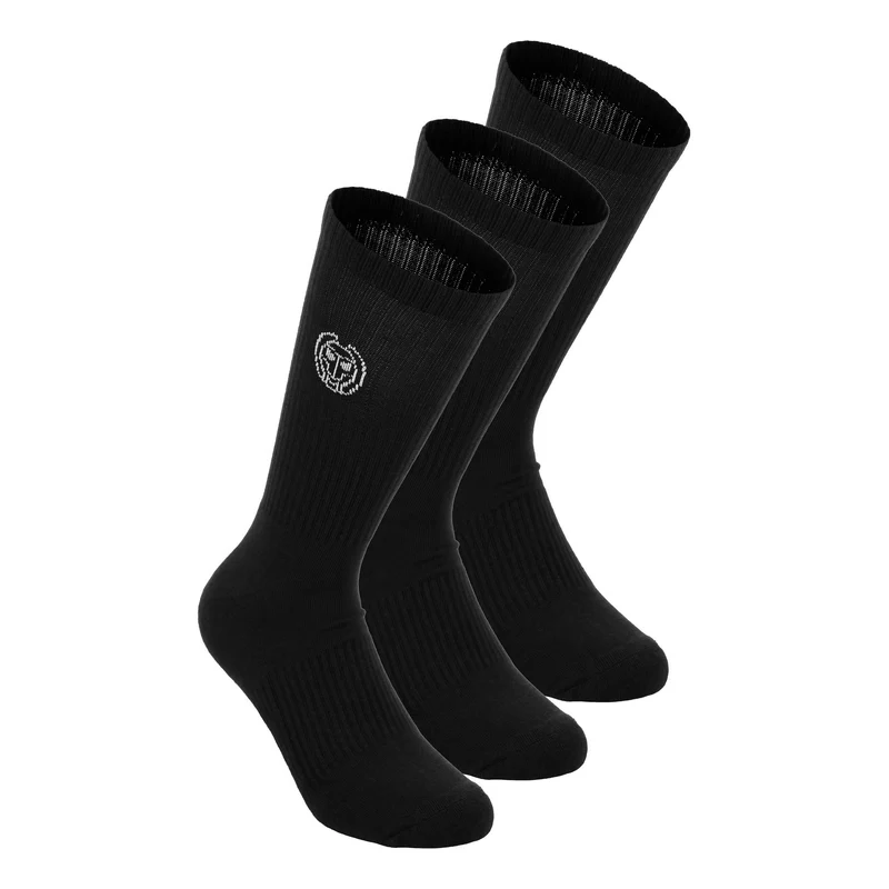 Crew Performance Tennis Socks 3 Pack -black