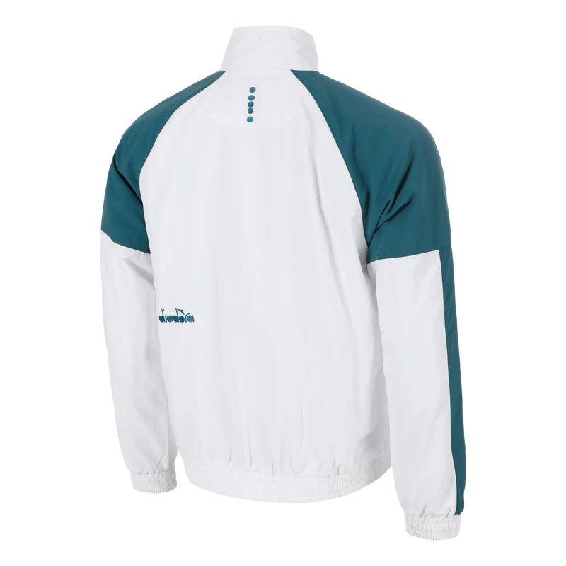 Match Trainingsjacke Herren-weiß, petrol