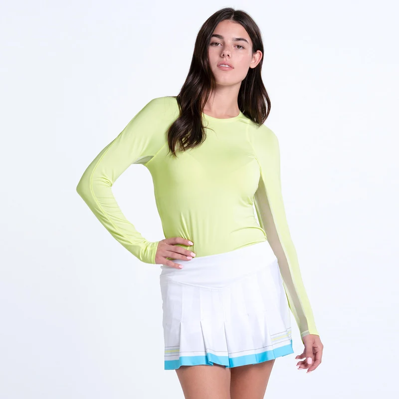 Glow Set Pleat Rock Damen - weiß, blau