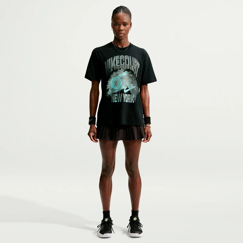 Court Slam T-Shirt Damen - schwarz