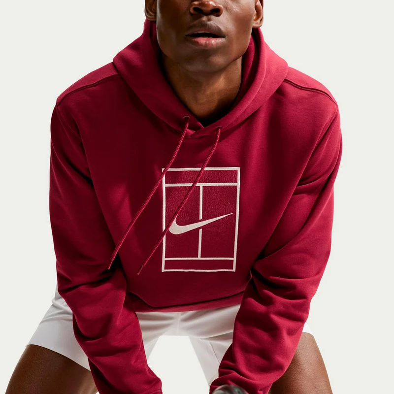 Court Hoody Herren - weinrot, creme