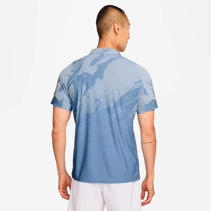 Jannik Sinner Court Dri-Fit Advantage Slam Polo Herren - petrol, hellblau