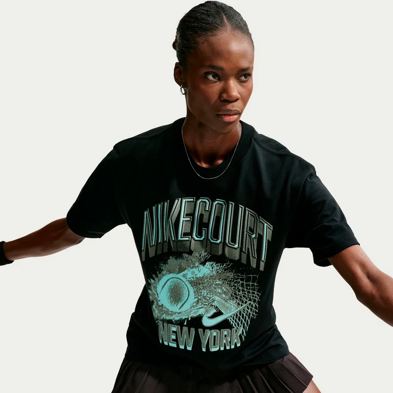 Court Slam T-Shirt Damen - schwarz