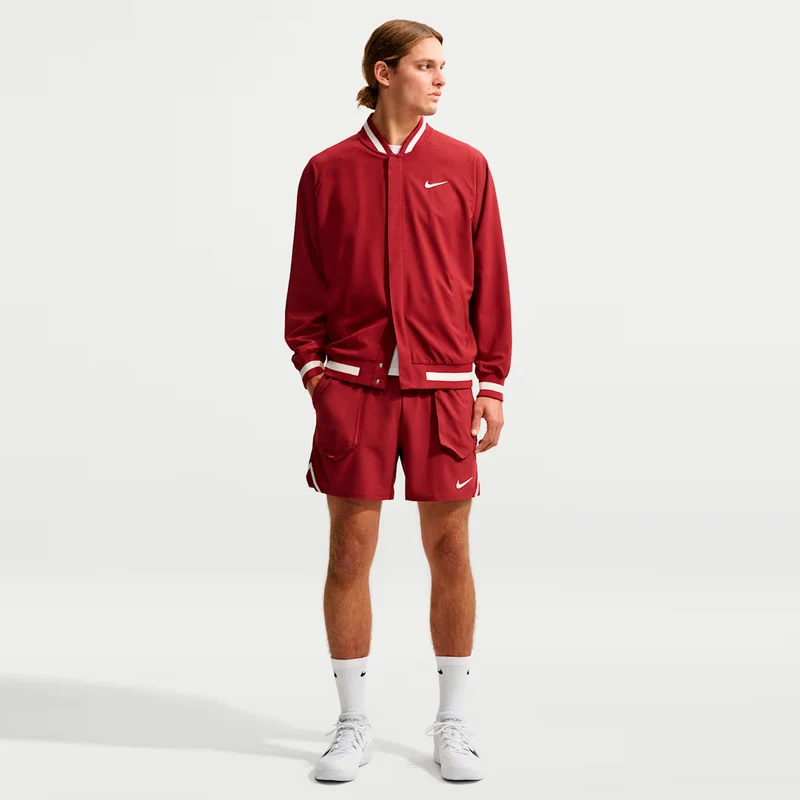 Jannik Sinner Court Slam Shorts Herren - weinrot, creme