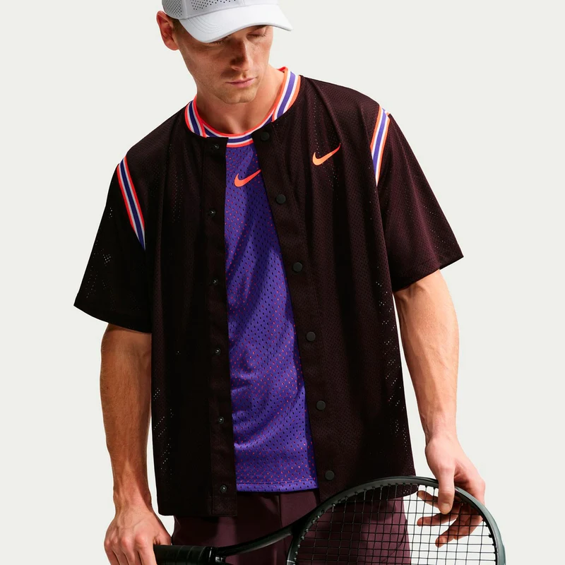 Carlos Alcaraz Court Slam Polo Herren - dunkelrot, rot