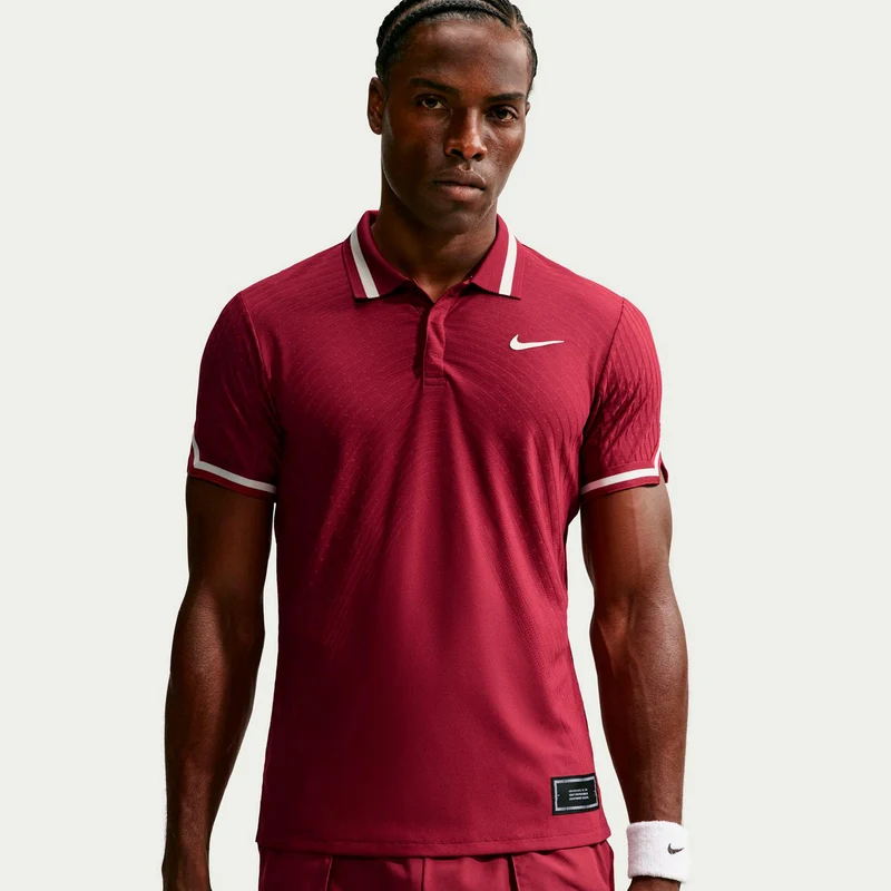 Jannik Sinner Court Slam Polo Herren - weinrot, creme