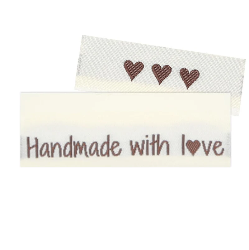 10 Labels - Handmade with love - 5 cm