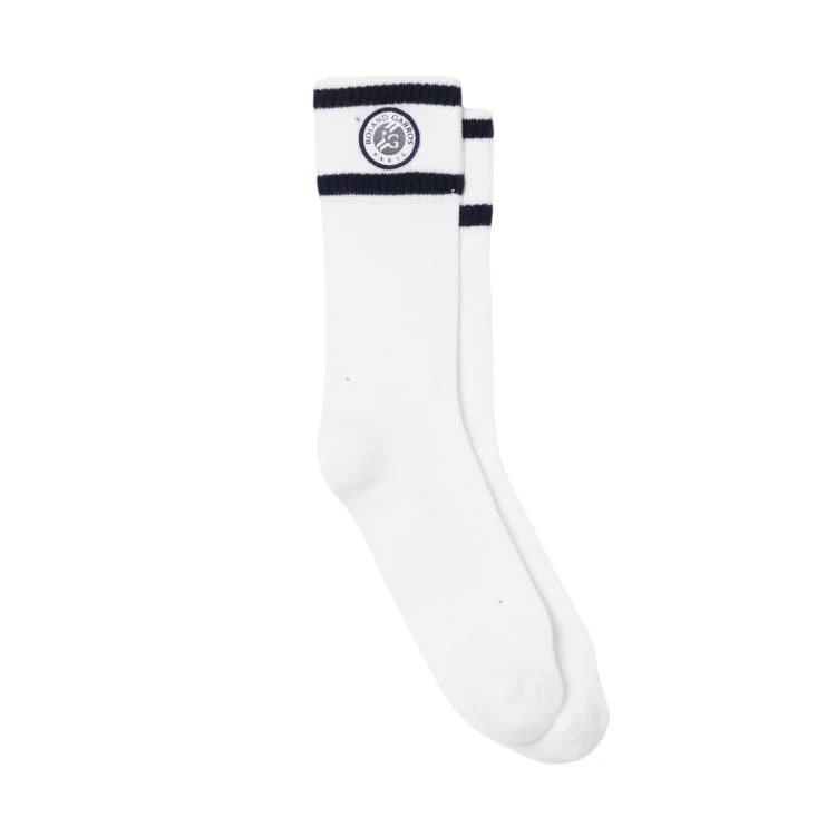 Lacoste Sportsokken Roland Garros Heren Wit Navy 1 Paar
