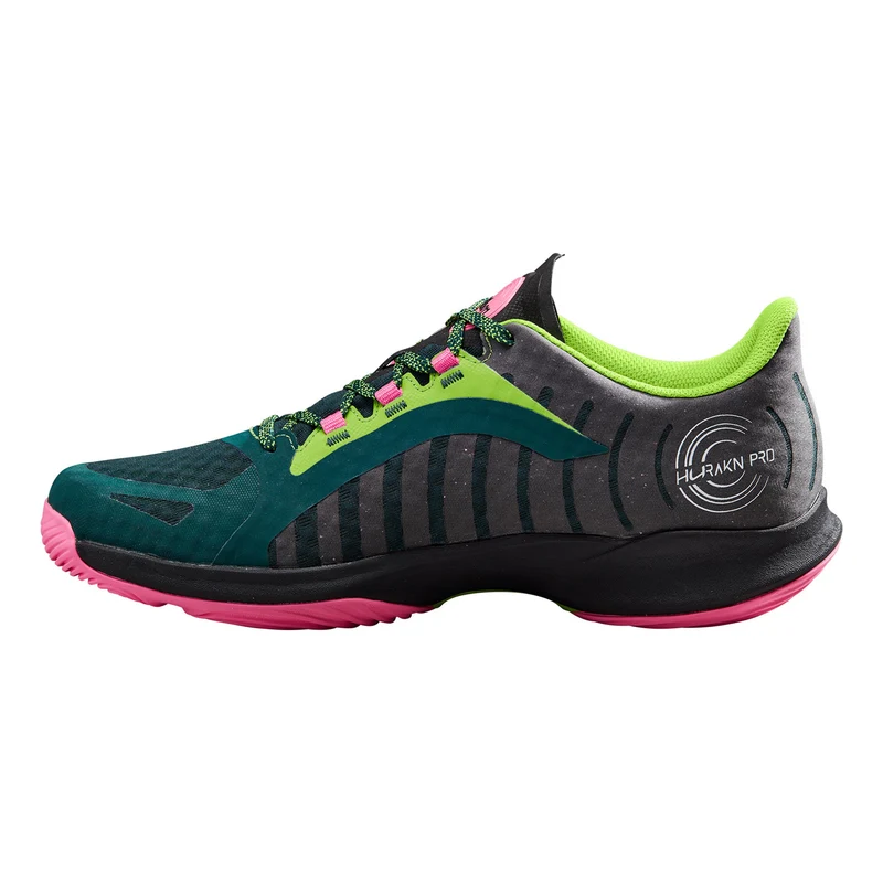 Hurakn Pro Padelschuh Damen - dunkelgrün, schwarz