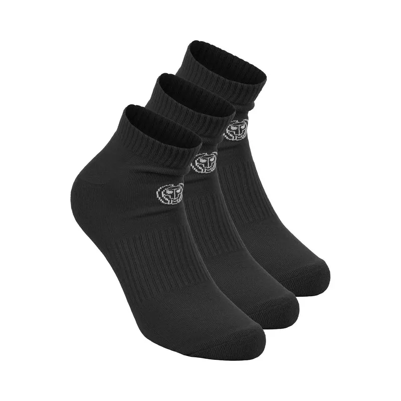Crew Performance Tennis Socks 3 Pack -black