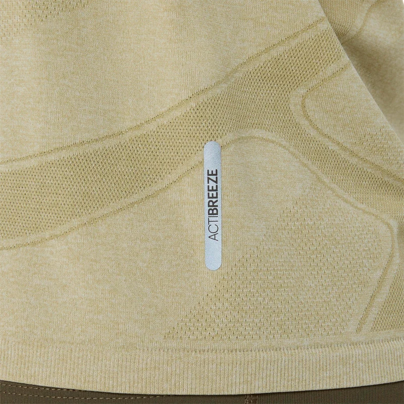 Road Seamless Laufshirt Damen - beige, beige