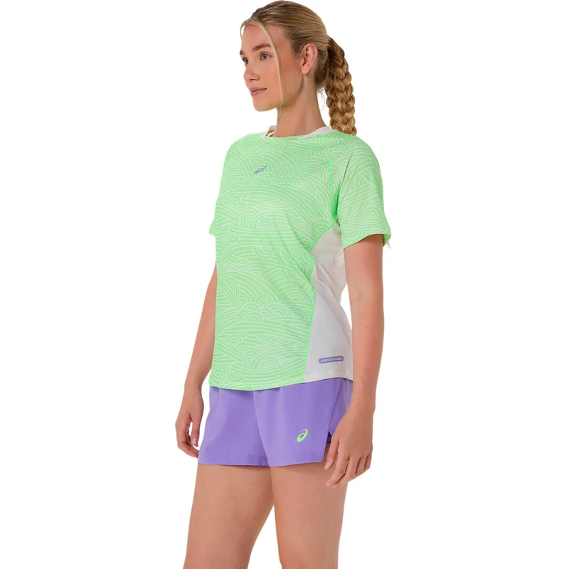 Court T-Shirt Damen - limette, creme