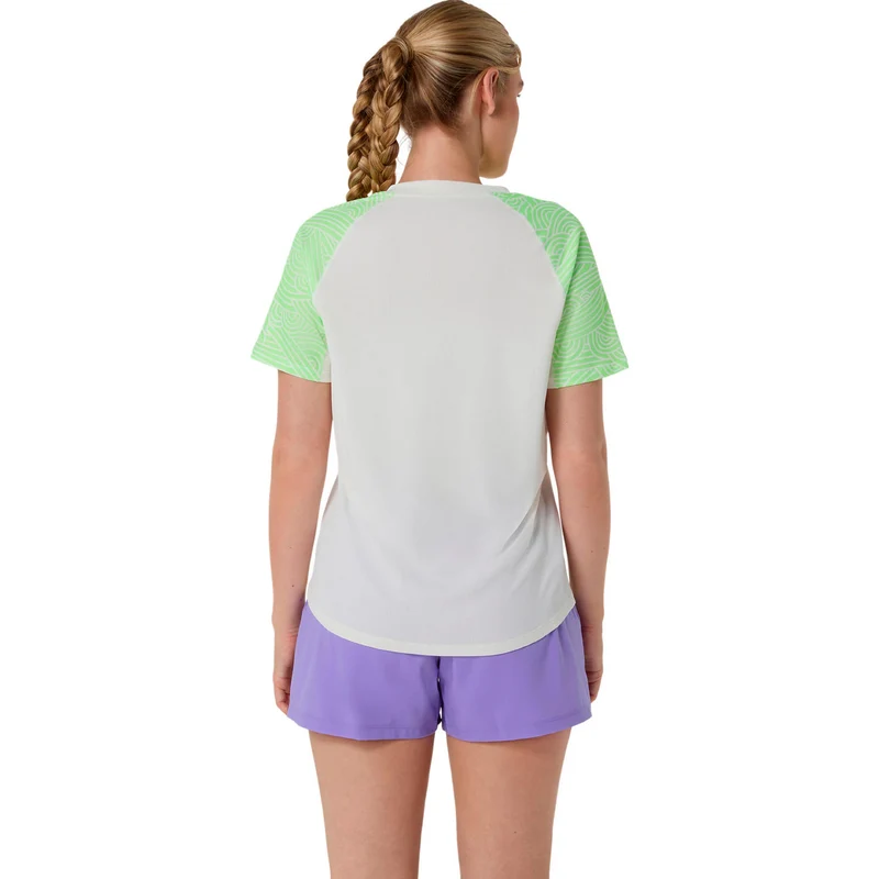 Court T-Shirt Damen - limette, creme
