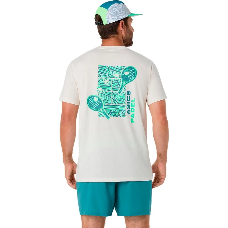 Court Graphic T-Shirt Herren - creme, grün