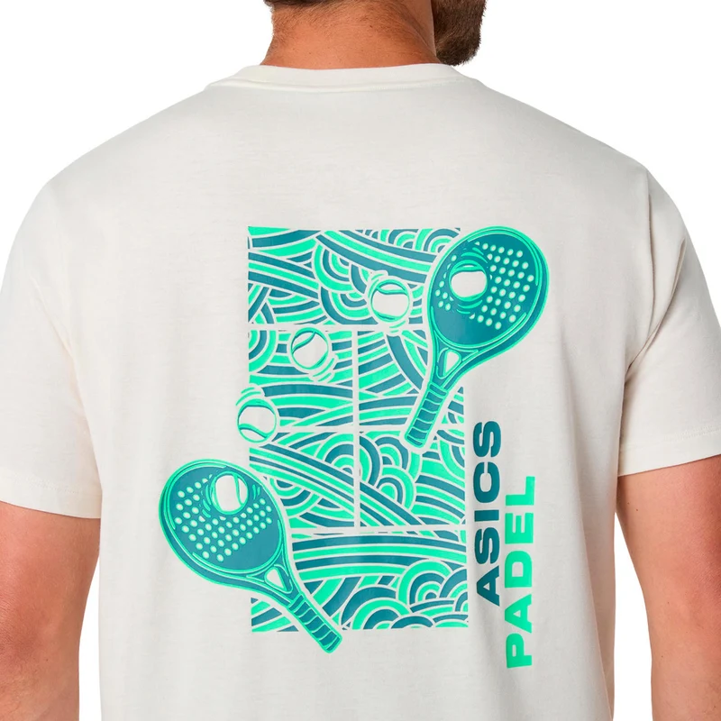 Court Graphic T-Shirt Herren - creme, grün