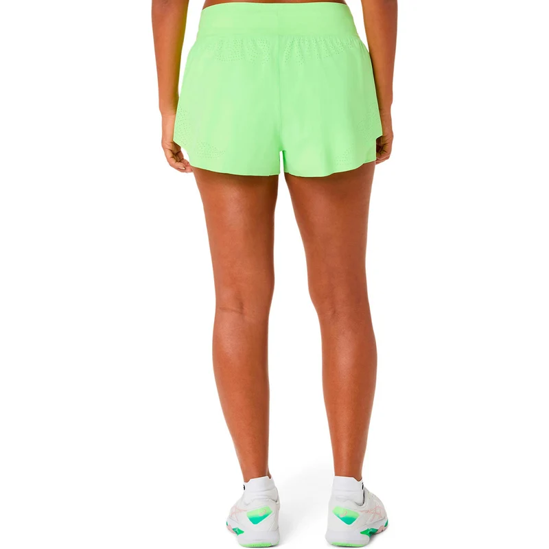 Match Laser Cut Shorts Damen-limette