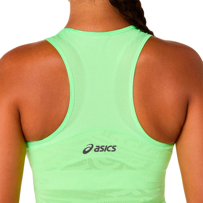 Match Jacquard Crop Tank-Top Damen-limette
