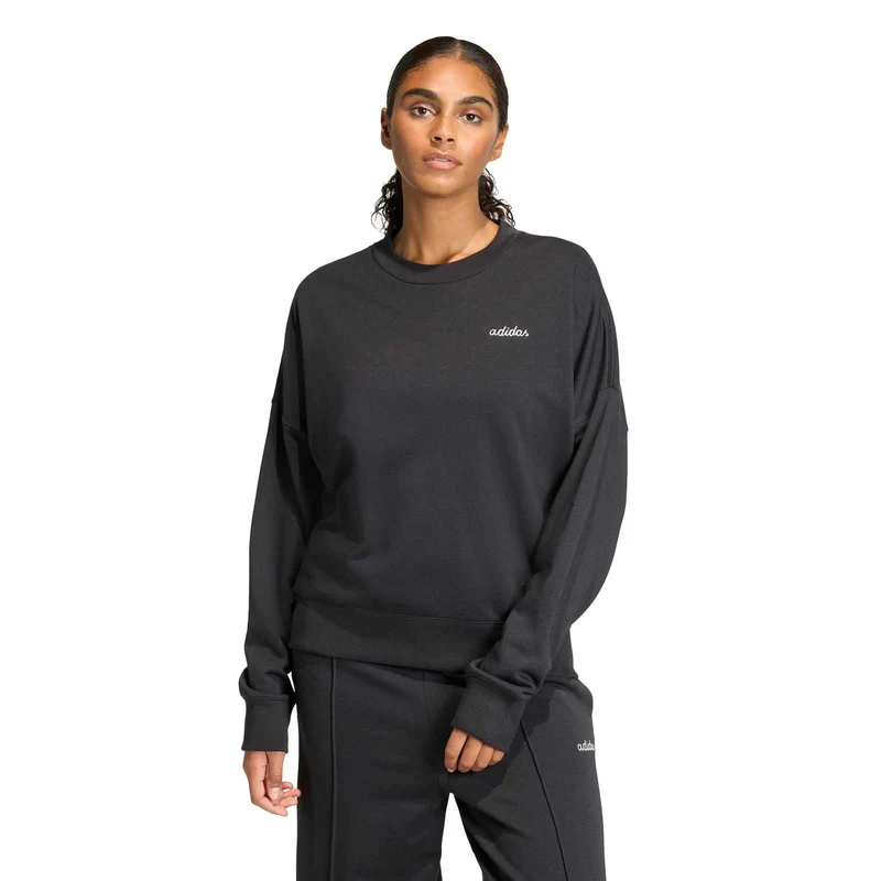 Crew Sweatshirt Damen-schwarz