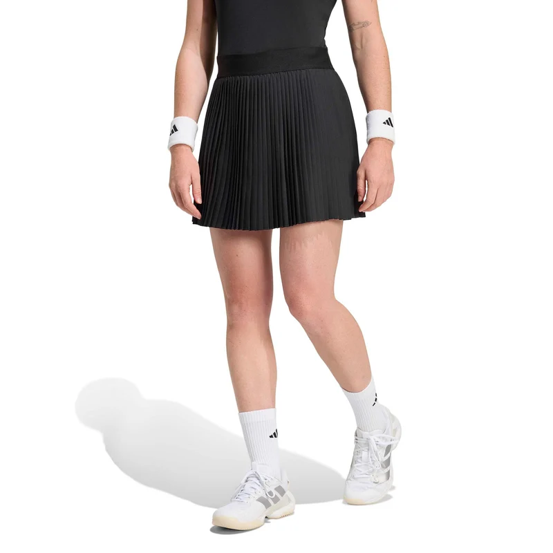 Club Pleated Long Rock Damen-schwarz